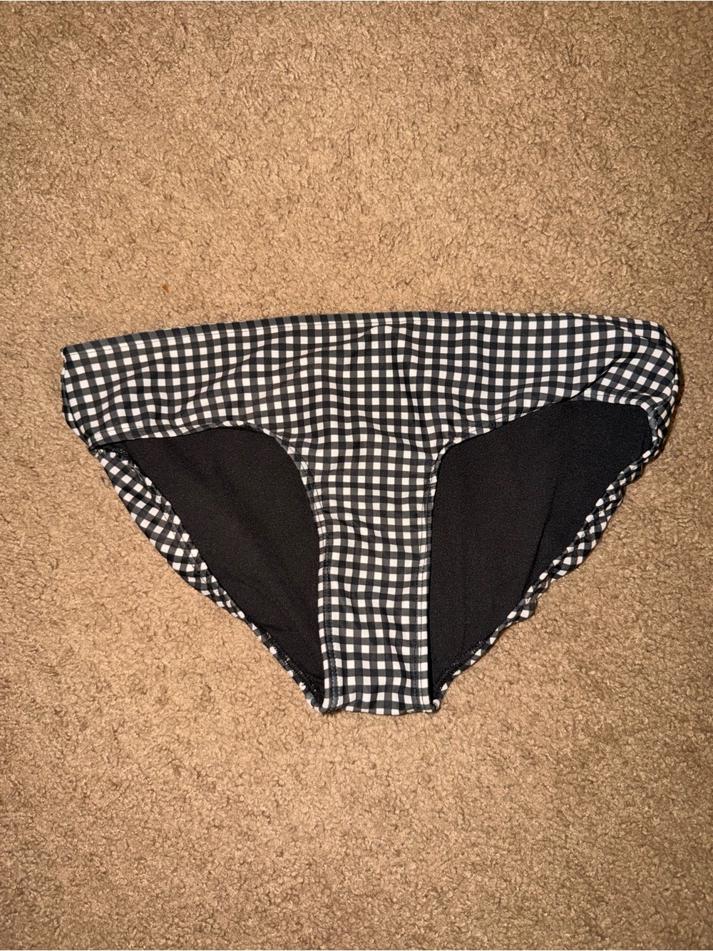 Albion Black and White Gingham Bikini Bottoms